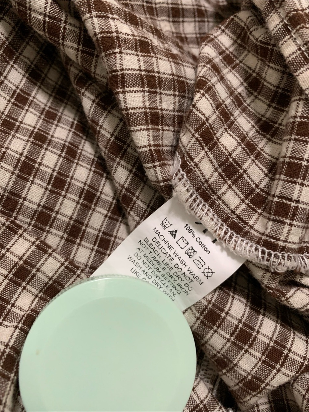 RIHOAS Brown Gingham Smocked Maxi Dress - Picture 10 of 10